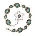 thumbnail image 1 of Women's Western Oval Concho Turquoise Stone Chain Belt, 1 of 4