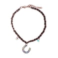 thumbnail image 1 of Women's Western Style Charm Fashion Boot Chain Accessory - Horseshoe, Brown, 1 of 2