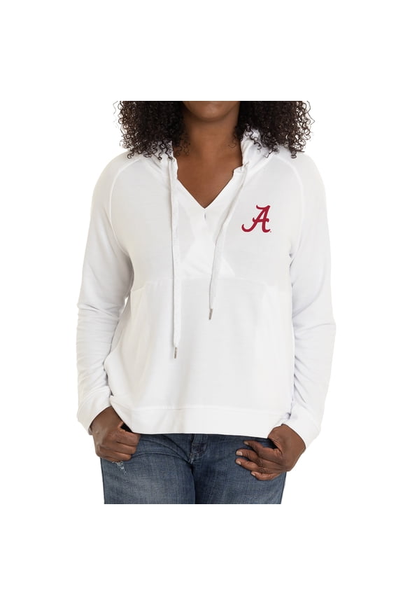 Women's White Alabama Crimson Tide Christine Pullover Hoodie
