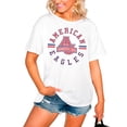 thumbnail image 1 of Women's White American University Eagles Vintage Days Easy Relaxed T-Shirt, 1 of 1