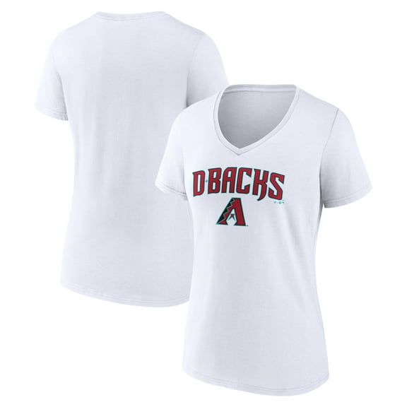 Women's White Arizona Diamondbacks Team Lockup V-Neck T-Shirt