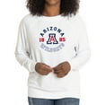 thumbnail image 1 of Women's White Arizona Wildcats Rylee Raglan Tri-Blend Long Sleeve T-Shirt, 1 of 2