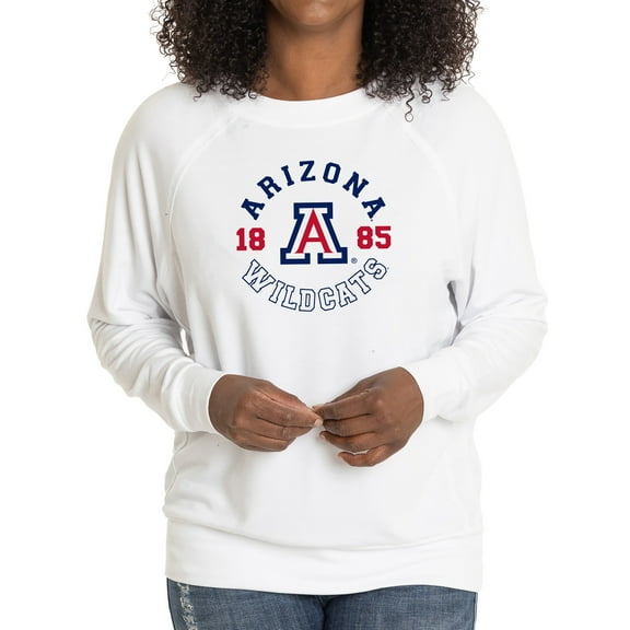 Women's White Arizona Wildcats Rylee Raglan Tri-Blend Long Sleeve T-Shirt