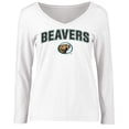 thumbnail image 1 of Women's White Bemidji State Beavers Proud Mascot Long Sleeve T-Shirt, 1 of 2