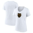 thumbnail image 1 of Women's White Boston Bruins Primary Logo V-Neck T-Shirt, 1 of 3