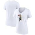 thumbnail image 1 of Women's White Boston Celtics Alternate Logo V-Neck T-Shirt, 1 of 3