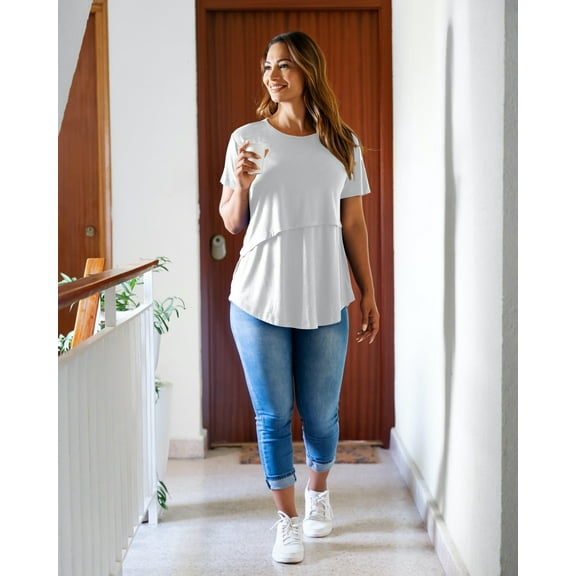 Women's White Breastfeeding T-Shirt