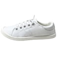 thumbnail image 1 of Women’s White Canvas Sneakers Low Top Slip‑on Lace Up Casual Walking Shoes Lightweight Comfortable Flat Fashion Daily Shoes for Women, 1 of 6