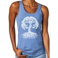 thumbnail image 1 of Women's White Celtic Tree Moisture-Wicking Relaxed Yoga Tank Top, Large Maritime Frost, 1 of 5