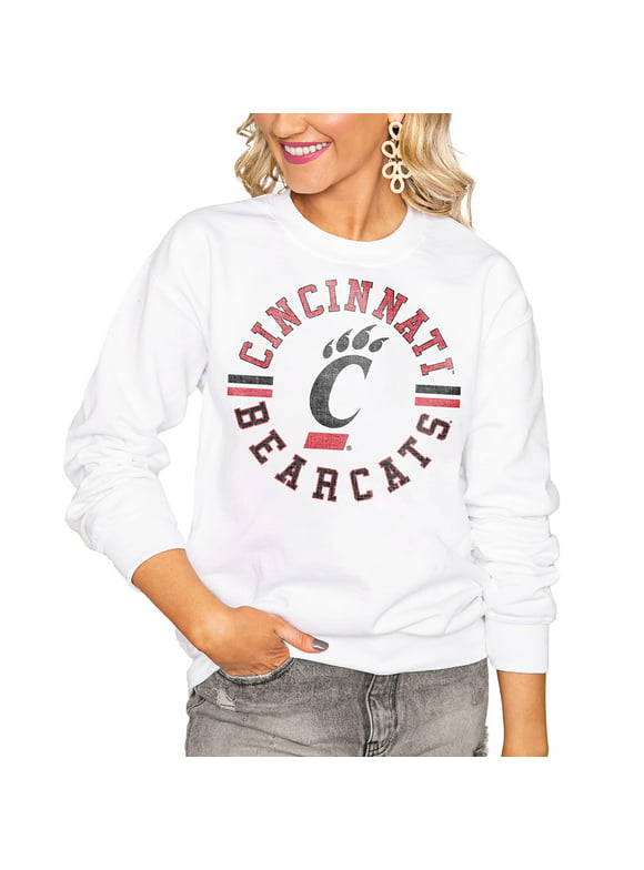 Women's White Cincinnati Bearcats Vintage Days Perfect Pullover Sweatshirt