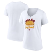 Women's  White Cincinnati Reds Chili V-Neck T-Shirt