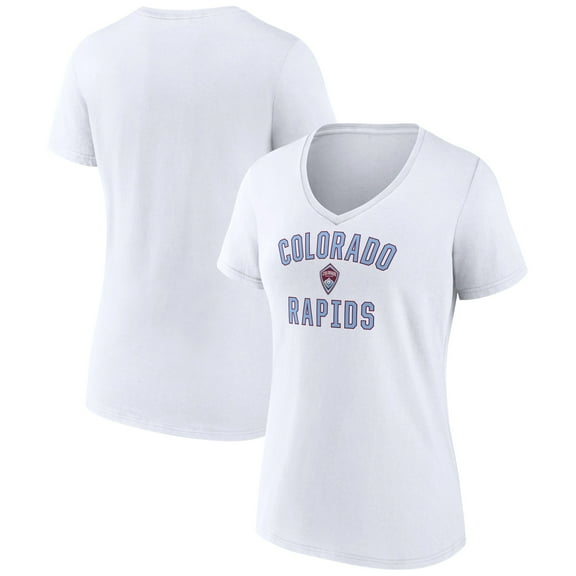Women's White Colorado Rapids Victory Arch Logo V-Neck T-Shirt