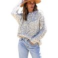 thumbnail image 1 of Women's White Confetti Reversible Twist Sweater - Versatile and Stylish - [ZhiHiMeRi] | (US 12-14)L, 1 of 12