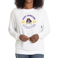 thumbnail image 1 of Women's White ECU Pirates Rylee Raglan Tri-Blend Long Sleeve T-Shirt, 1 of 2