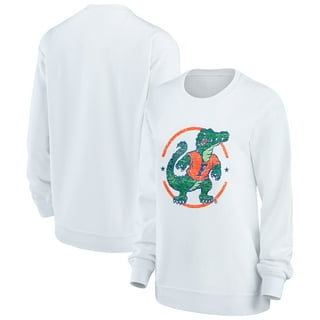 Women's Gameday Couture White/Royal Florida Gators For the Fun Double Dip- Dyed Pullover Hoodie