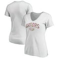 thumbnail image 1 of Women's White Florida Gators Floral Arched V-Neck T-Shirt, 1 of 3