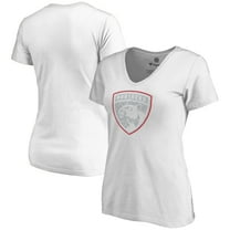 Women's White Florida Panthers Whiteout V-Neck T-Shirt