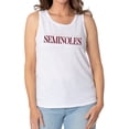 thumbnail image 1 of Women's White Florida State Seminoles Blake Sandwash Rib-Knit Tri-Blend Tank Top, 1 of 2