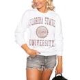 thumbnail image 1 of Women's White Florida State Seminoles  Seal of Approval Oversized Perfect Pullover Sweatshirt, 1 of 1