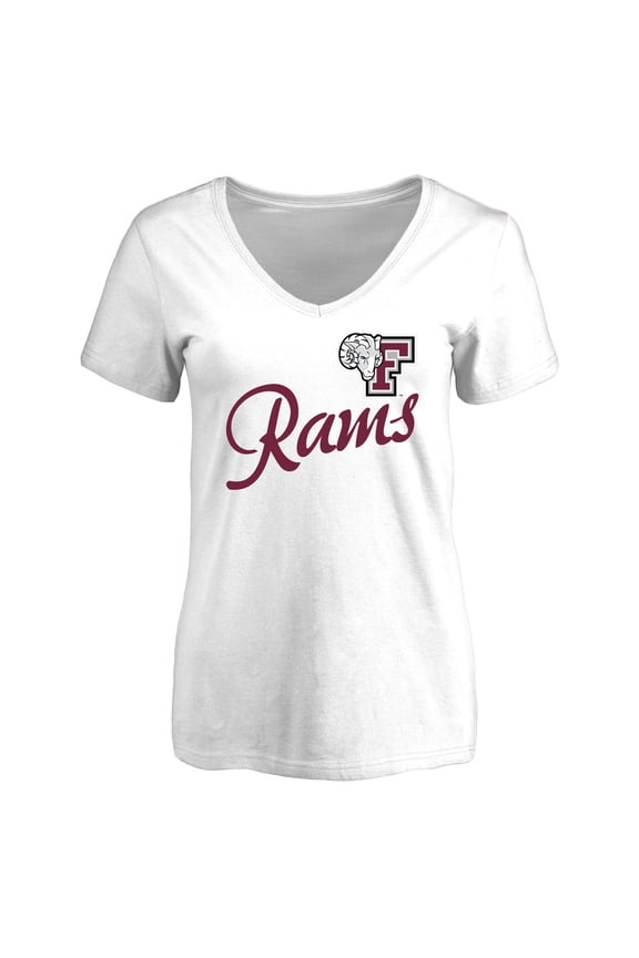 Women's White Fordham Rams Dora T-Shirt