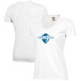 thumbnail image 1 of Women's  White Franklin & Marshall Diplomats Logo Comfort Wash V-Neck T-Shirt, 1 of 3