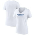 thumbnail image 1 of Women's  White Golden State Warriors Wordmark Home V-Neck T-Shirt, 1 of 3