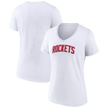 Women's White Houston Rockets Alternate Logo V-Neck T-Shirt