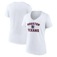 thumbnail image 1 of Women's  White Houston Texans Secondary Logo V-Neck T-Shirt, 1 of 3