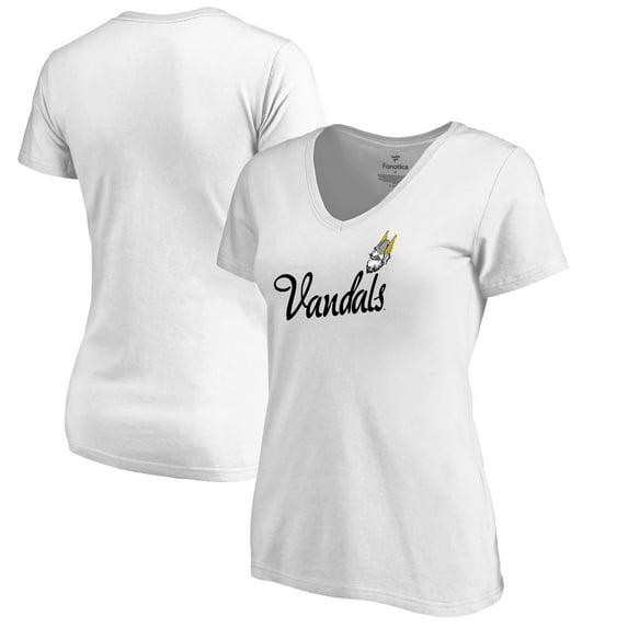 Women's White Idaho Vandals Dora V-Neck T-Shirt