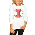 thumbnail image 1 of Women's Gameday Couture White Illinois Fighting Illini End Zone Oversized Sweatshirt, 1 of 1