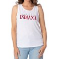 thumbnail image 1 of Women's White Indiana Hoosiers Blake Sandwash Rib-Knit Tri-Blend Tank Top, 1 of 2