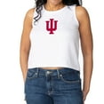 thumbnail image 1 of Women's White Indiana Hoosiers Brie Sandwash Tri-Blend Cropped Tank Top, 1 of 2