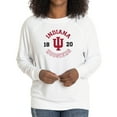 thumbnail image 1 of Women's White Indiana Hoosiers Rylee Raglan Tri-Blend Long Sleeve T-Shirt, 1 of 2