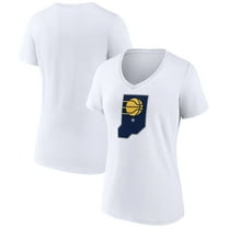 Women's White Indiana Pacers Alternate Logo V-Neck T-Shirt