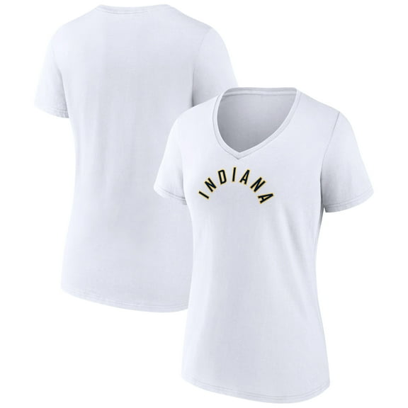 Women's  White Indiana Pacers Wordmark Home V-Neck T-Shirt