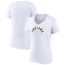 Women's White Indiana Pacers Wordmark Home V-Neck T-Shirt