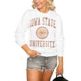 thumbnail image 1 of Women's White Iowa State Cyclones  Seal of Approval Oversized Perfect Pullover Sweatshirt, 1 of 1