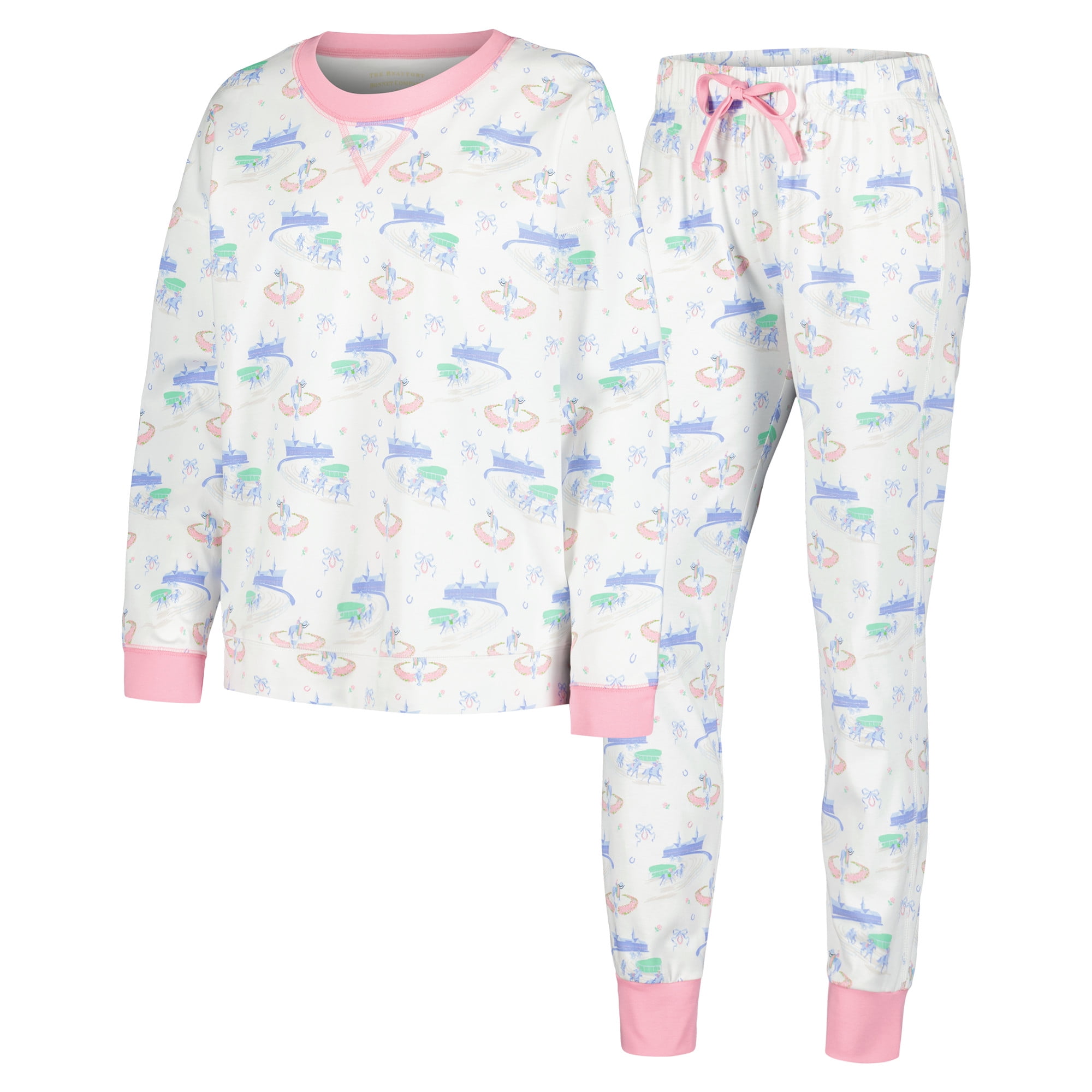 Women's White Kentucky Derby Callahan Lounge Set