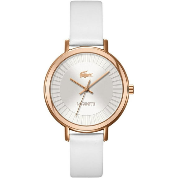 Women's White Lacoste Nice Leather Strap Watch 2000715