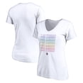 thumbnail image 1 of Women's White Las Vegas Aces Wordmark Pride V-Neck T-Shirt, 1 of 3