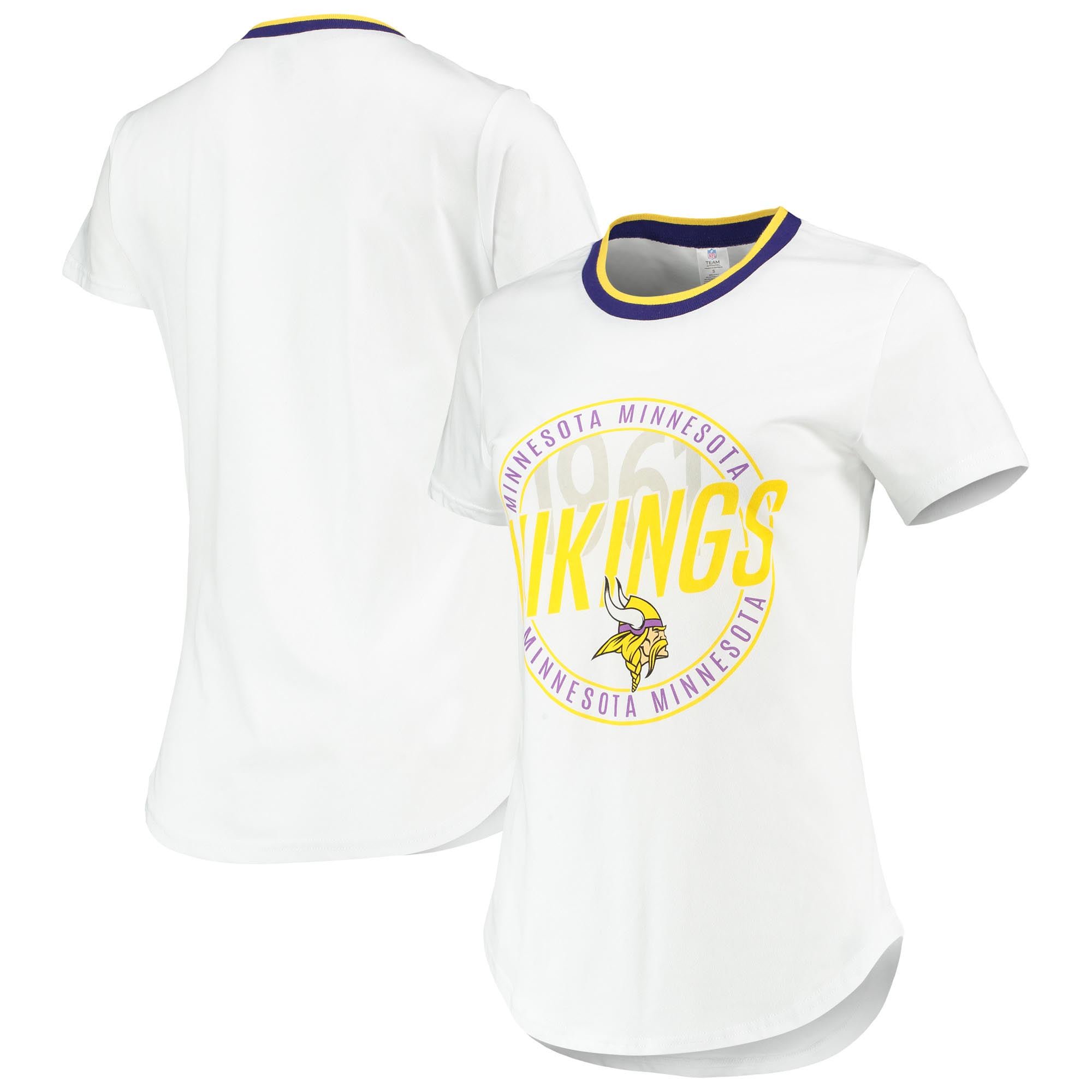 Women's White Minnesota Vikings Poised T-Shirt 