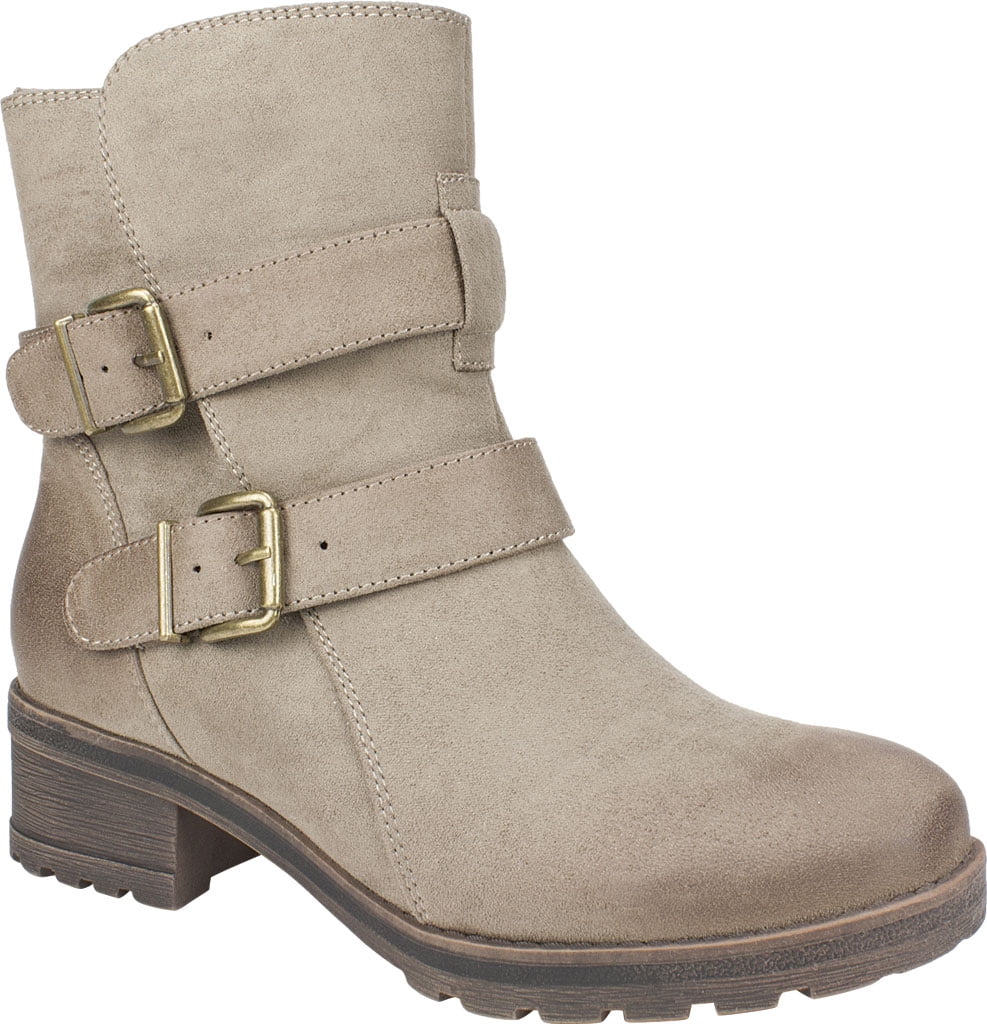 Women s White Mountain Chastity Ankle Boot Taupe Suedette Fabric
