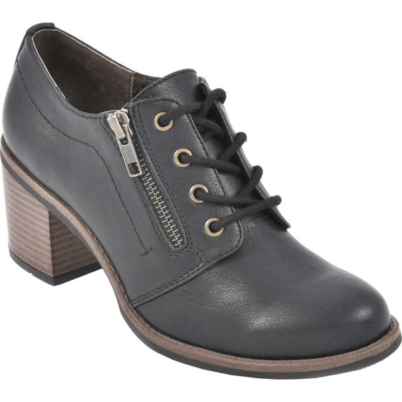 Women's White Mountain Desaray Heeled Shootie Black Smooth Faux Leather 11 M