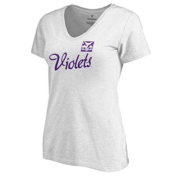 Women's White NYU Violets Dora T-Shirt