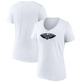 thumbnail image 1 of Women's White New Orleans Pelicans Logo V-Neck T-Shirt, 1 of 3