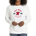 thumbnail image 1 of Women's White Ole Miss Rebels Rylee Raglan Tri-Blend Long Sleeve T-Shirt, 1 of 2