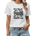thumbnail image 1 of Women's White Print Tshirt Graphic Tees Shirts Cruise Friends Accomplices Alibis S-5XL Tops, 1 of 4