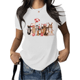 thumbnail image 1 of Women's White Print Tshirt Graphic Tees Valentine's cotton White Print Tshirt Graphic Tees Valentine's Day Dogs Pattern Shirts S-5XL Casual Daily Tops, 1 of 4