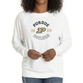 thumbnail image 1 of Women's White Purdue Boilermakers Rylee Raglan Tri-Blend Long Sleeve T-Shirt, 1 of 2