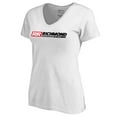 thumbnail image 1 of Women's White Richmond Raceway Horizontal Logo V-Neck T-Shirt, 1 of 3